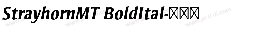 StrayhornMT BoldItal字体转换
